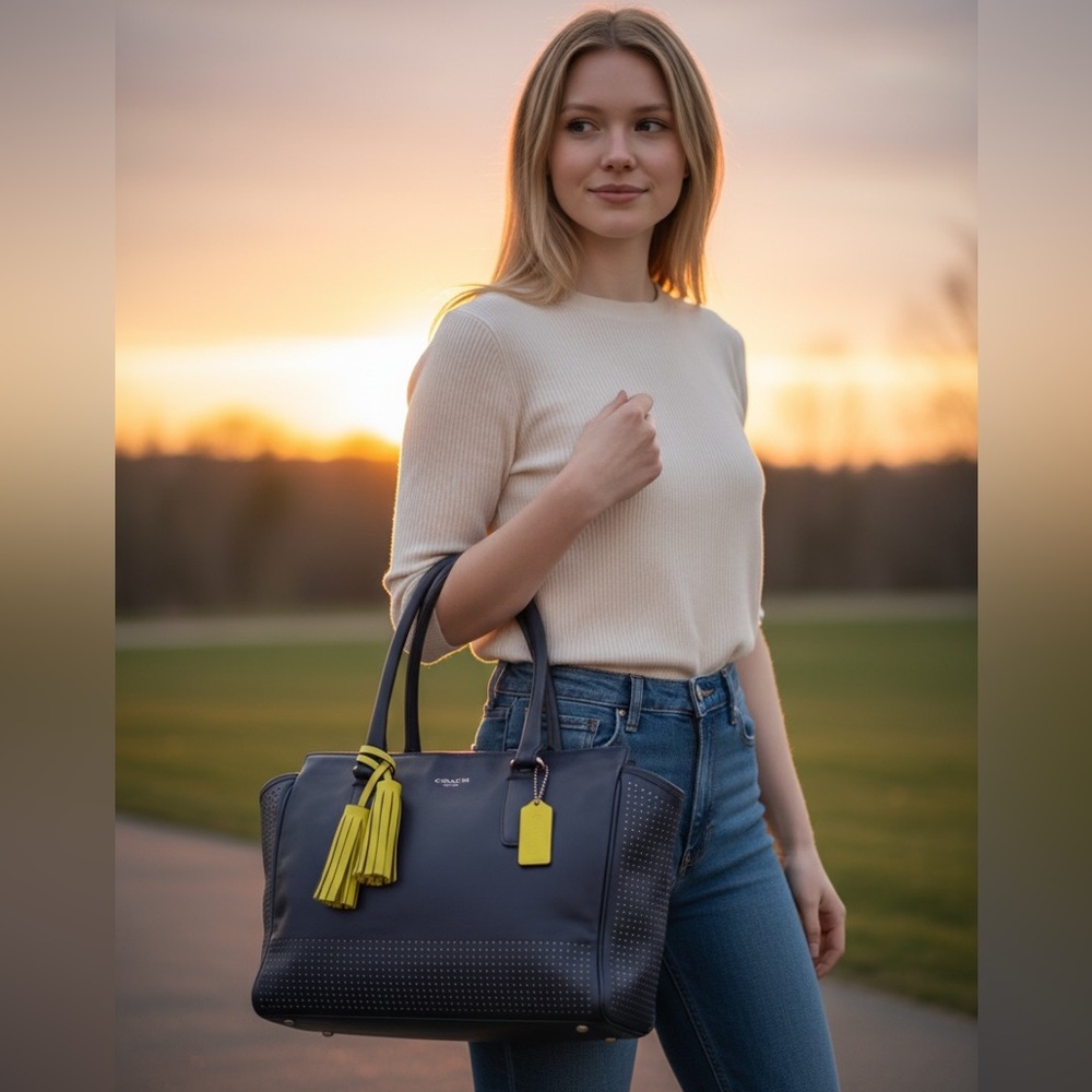 Coach 2012 LTD EDITION Legacy Perforated Leather Candace Carryall Shldr Bag